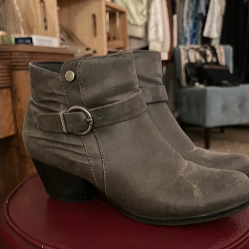 Gray Ankle Boots